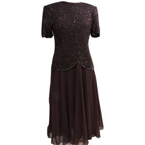 Vintage Brilliante By J.A. Beaded Dress